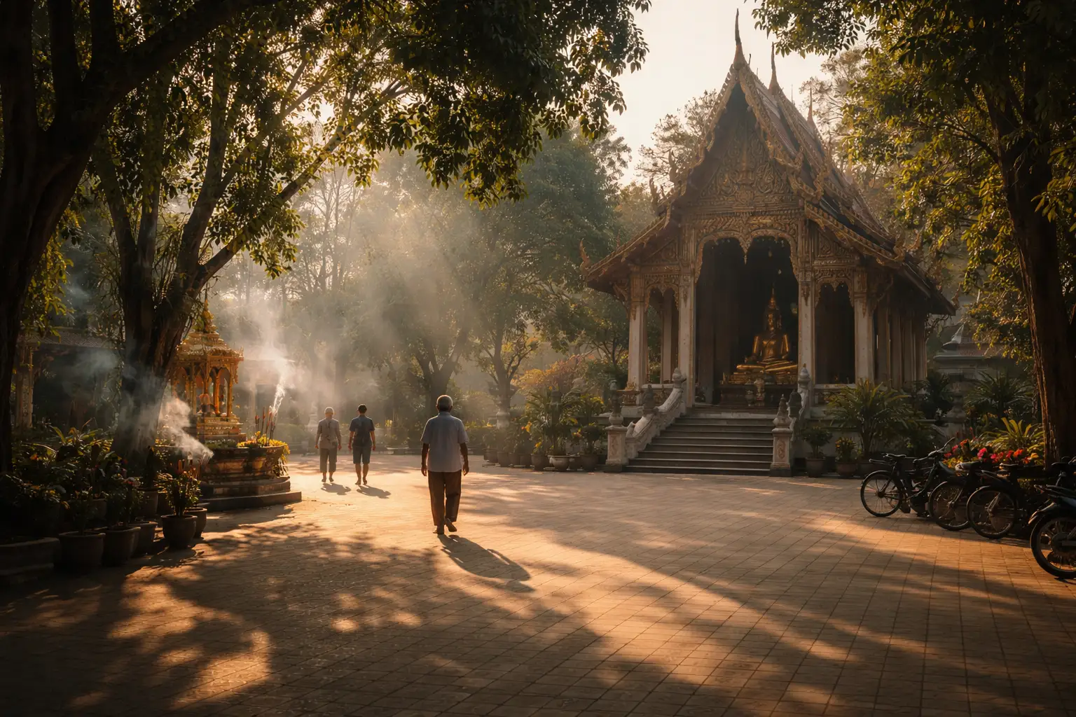 Peaceful temple grounds in Thailand — why door-to-door timelines depend on more than sailing schedules