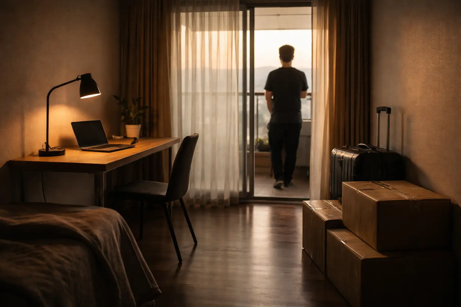 Small Bangkok apartment interior — many DTV holders start with furnished rentals and buy basics locally