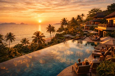 Luxury hotel resort in Thailand representing how favorable exchange rates can make premium travel experiences more affordable