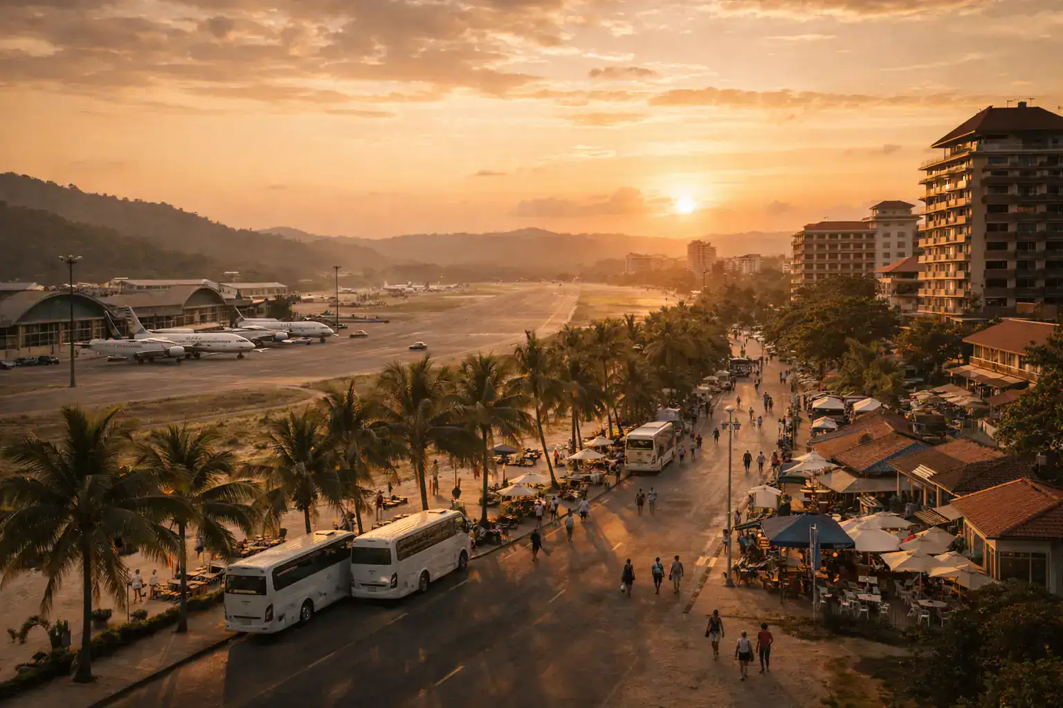 Modern Thailand tourism and logistics hub built around former U.S. military airbase infrastructure, including U-Tapao International Airport and Eastern Seaboard transport corridors