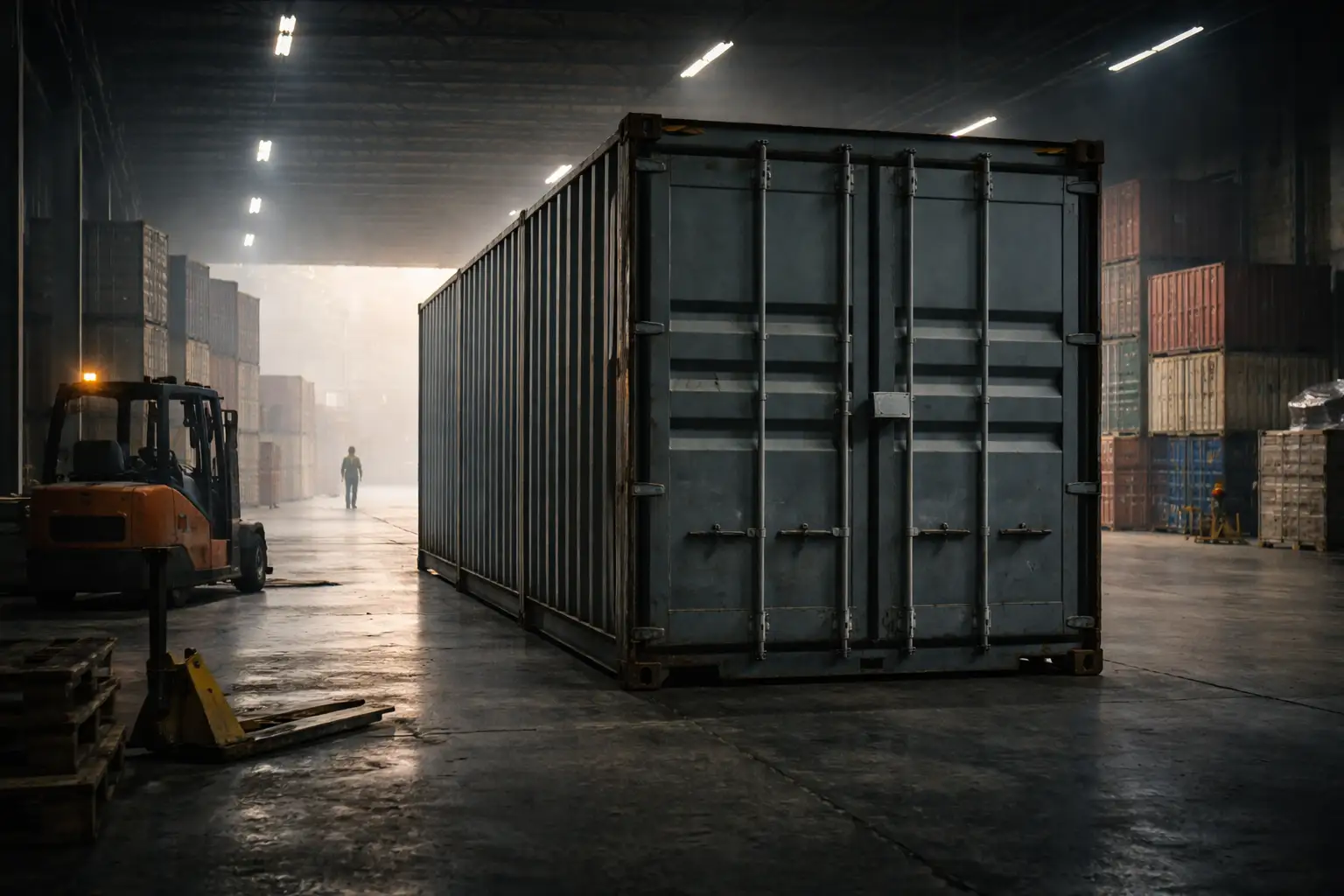 Household goods shipping container staged for Thailand — contents must match the packing list