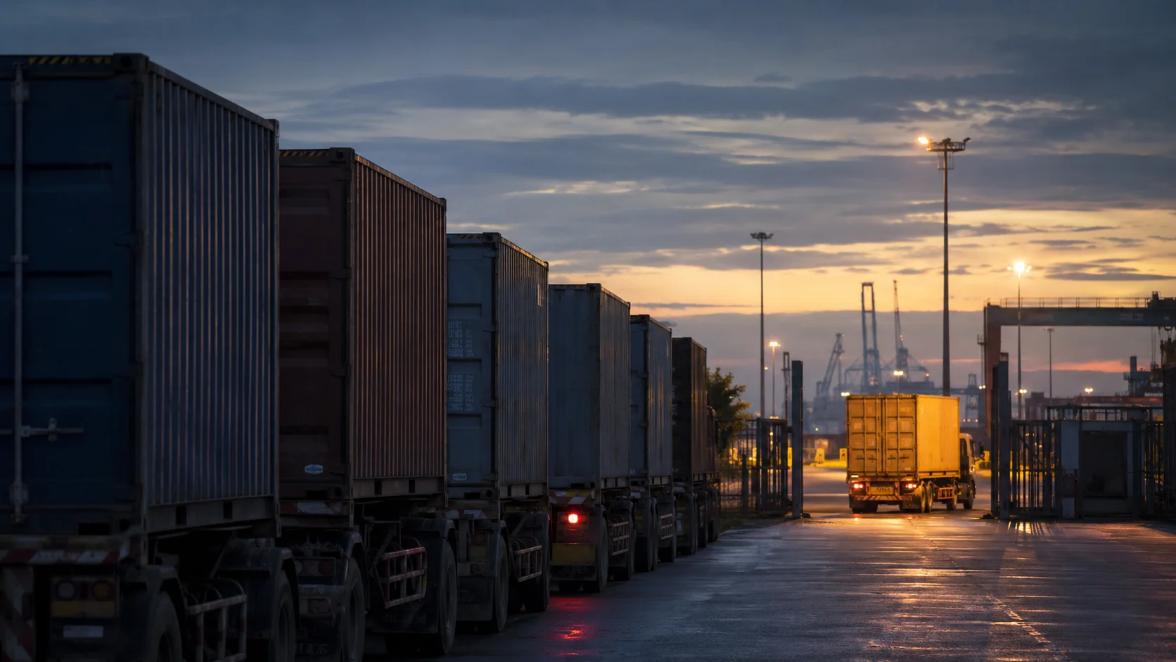 Shipping containers held at Thai customs inspection
