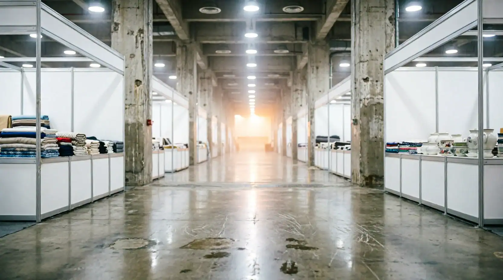 Canton Fair exhibition hall aisle for importers working the booths