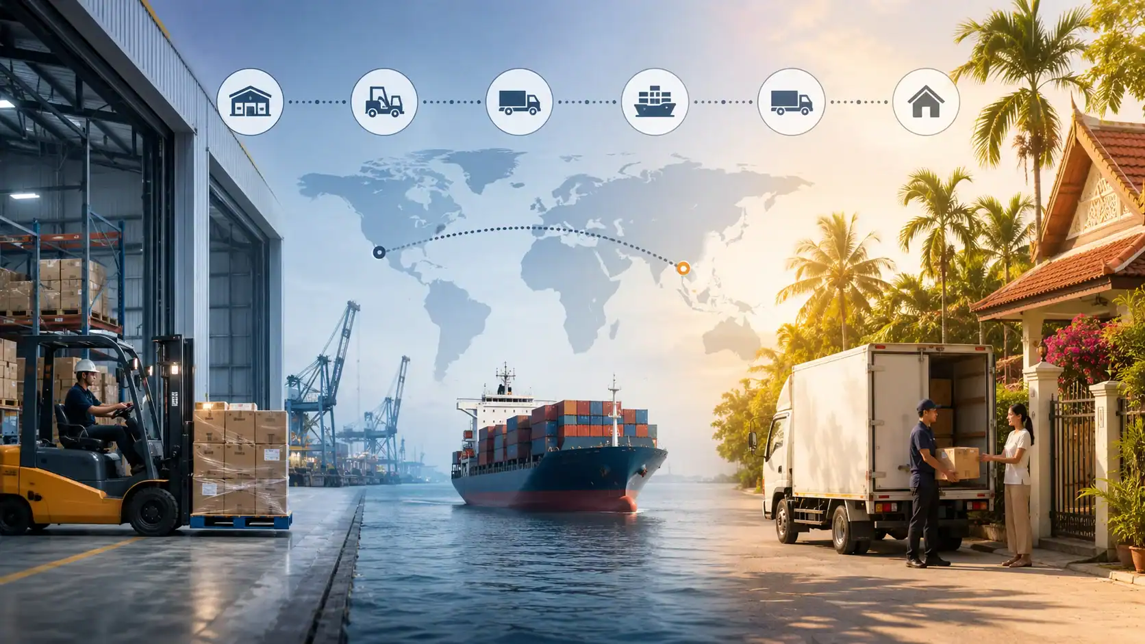 Door-to-Door Shipping to Thailand: What It Actually Means