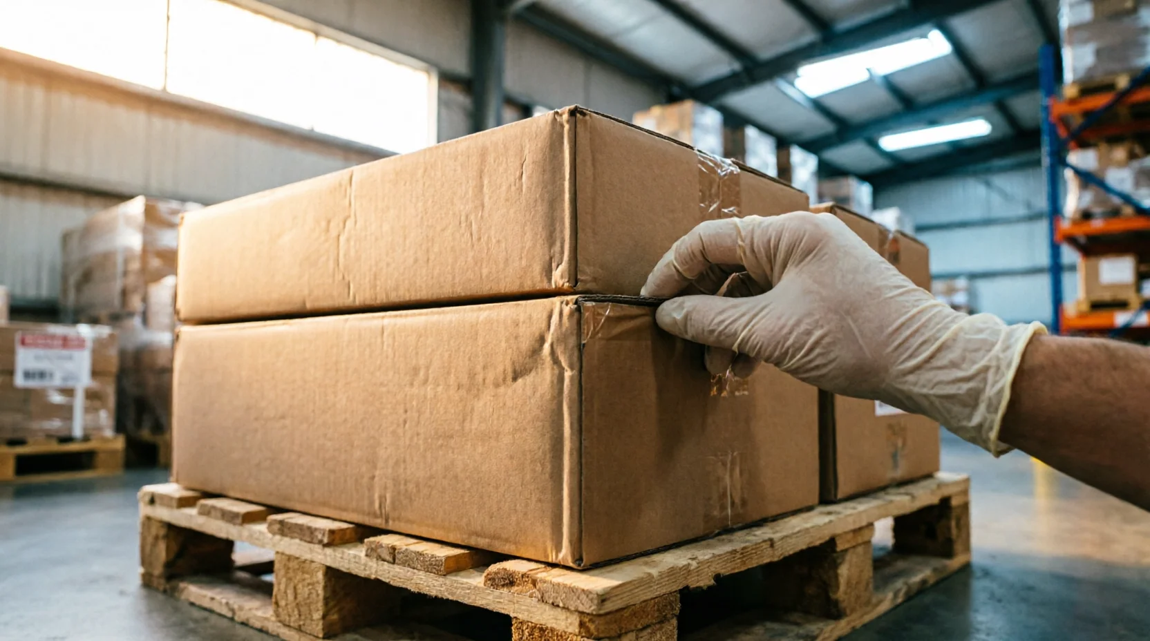 Sealed cartons of electronics palletised for import, the point at which duty and GST are calculated