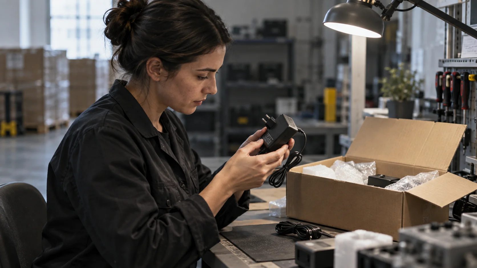 Checking an imported electronic device against its compliance paperwork before it goes on sale