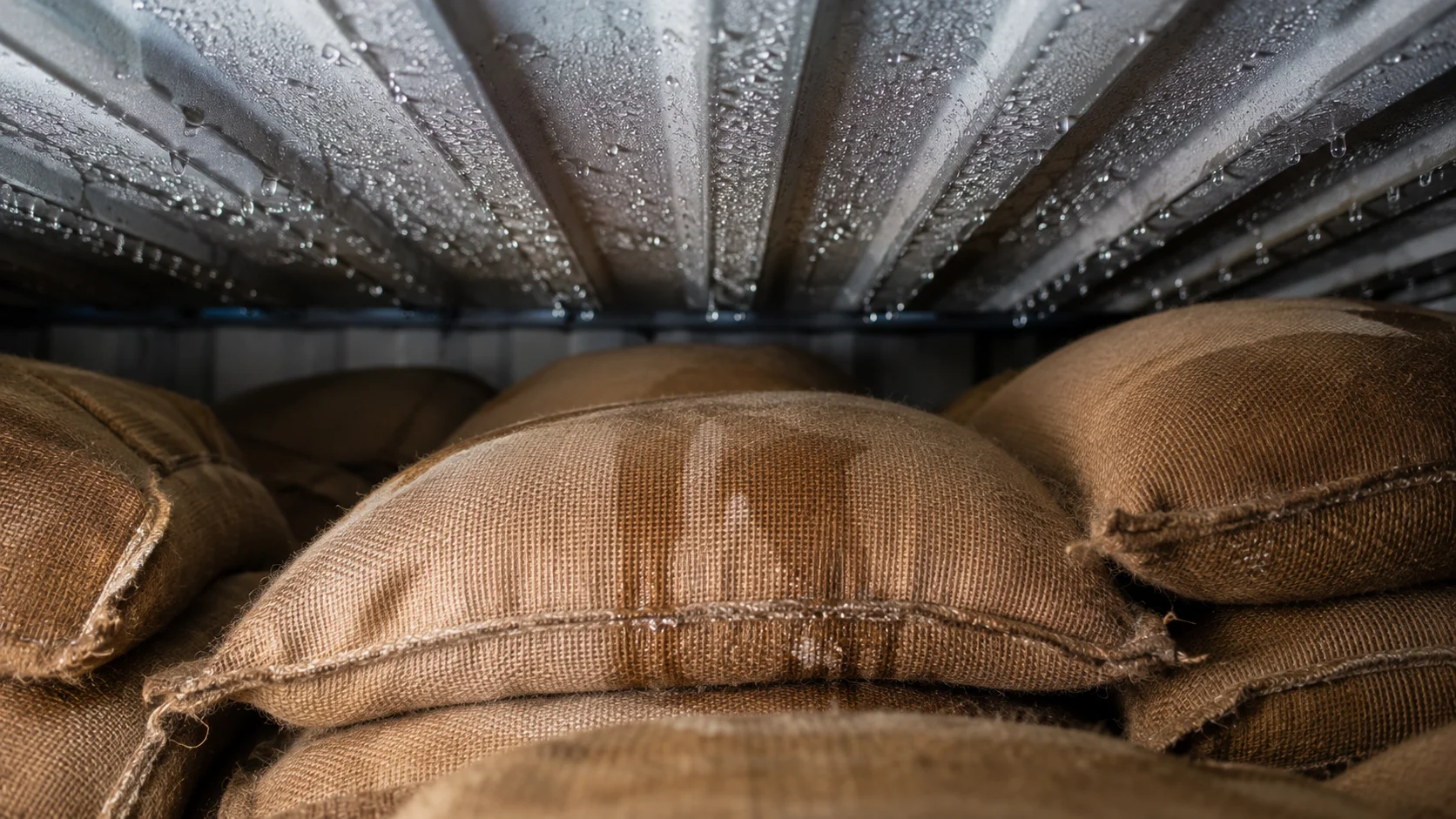 Green coffee bean freight and moisture control considerations for import to Australia
