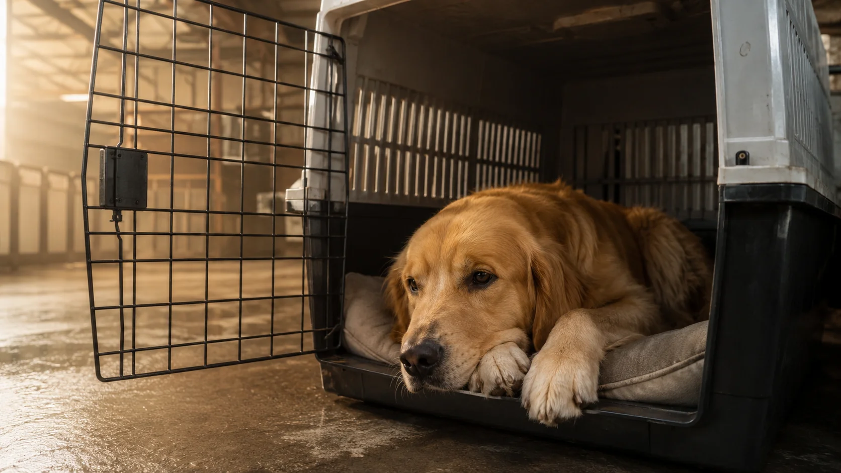 Pet carrier arriving at a Thai airport quarantine checkpoint