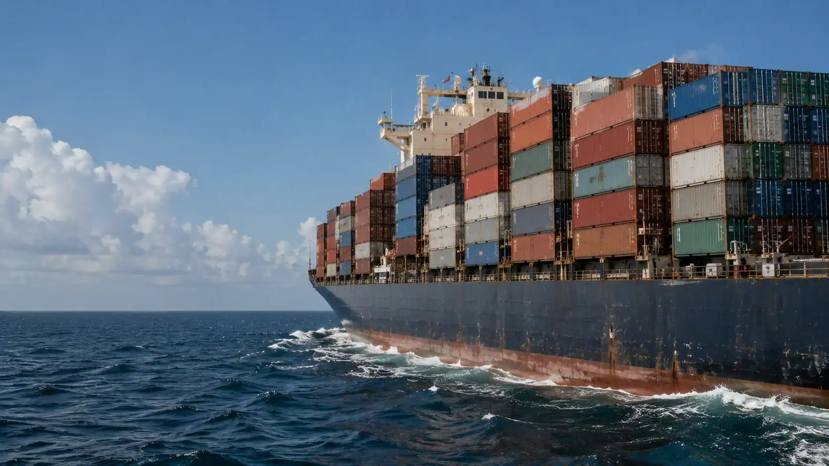 A cargo vessel at sea with a world map or shipping route overlay showing the route from Asia/Europe/Americas to Thailand, or an aerial view of Laem Chabang port with a vessel arriving
